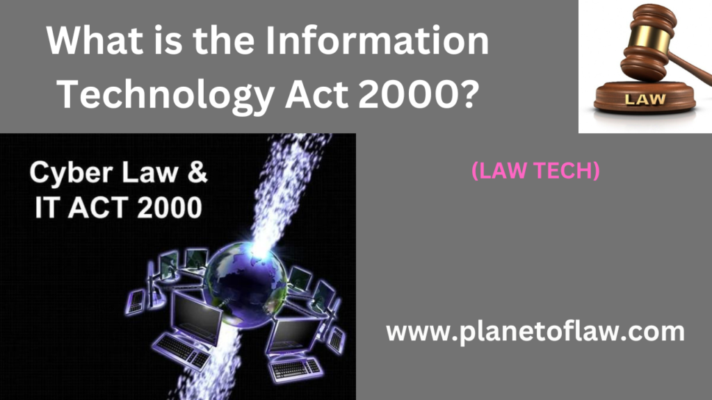 Information Technology Act, 2000 provides legal framework for electronic transactions, cybersecurity, data protection.