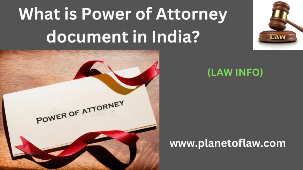 Power of Attorney document is a legal instrument grants one person ability to appoint another person to act on their behalf