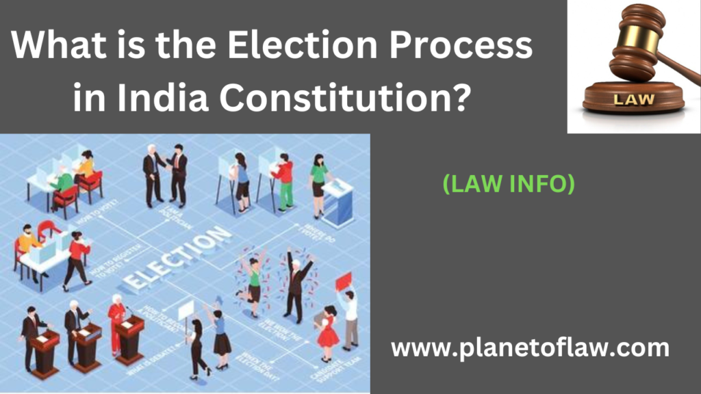 election process governed by the Constitution of India, which outlines the framework for the democratic system in country.