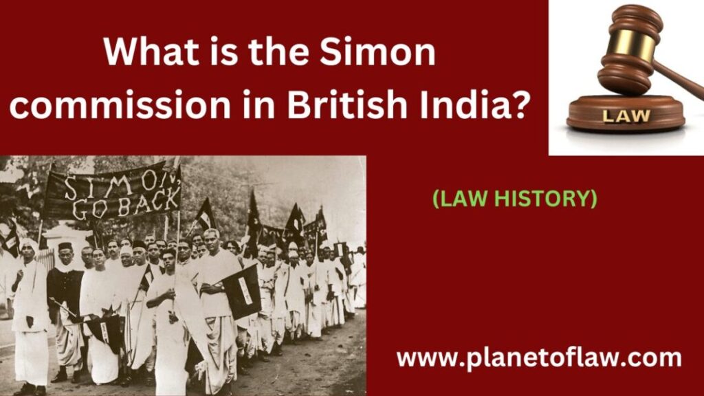 The Simon Commission in British India was sent to review India's 1919 constitutional system, all-British membership's in it.